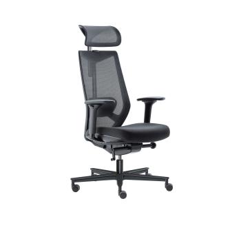 Preview: Ergonomischer Bürodrehstuhl Mesh 6 mit Kopfstütze
